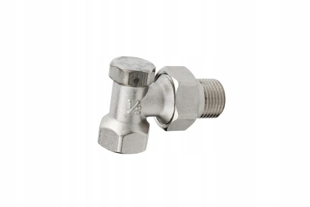 Aqbau Zawór grzejnikowy odcinający kątowy 1/2″ uni