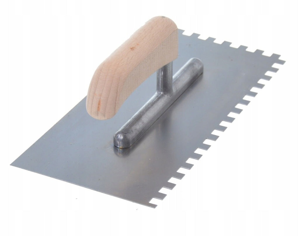 PACA NIERDZEWNA Z ZĘBAMI 8 x 8 270x130mm DREWNIANA RĄCZKA
