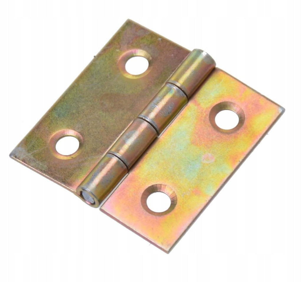 Zawiasy zawias splatany 35 x 35mm meblowy skrzyniowy ocynk złoty 20 szt