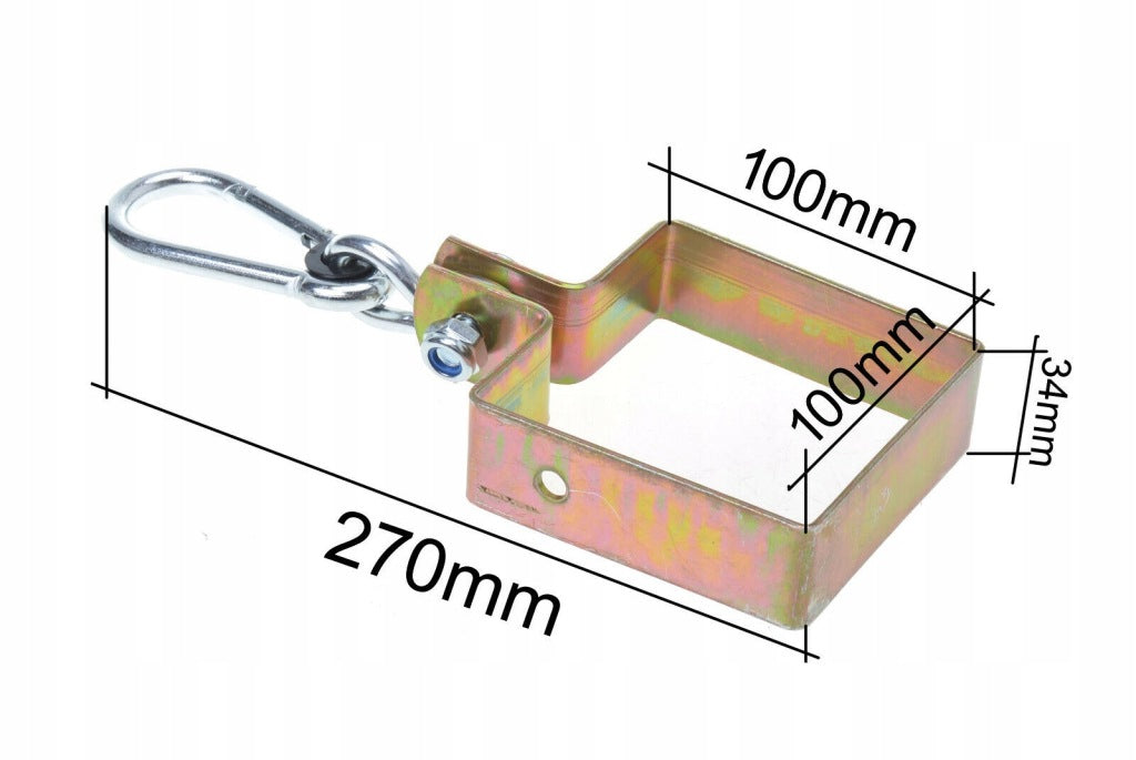 Obejma huśtawkowa kwadratowa zawiesie do huśtawki 100 x 100mm zestaw 2szt