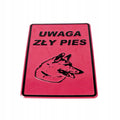 Tablica 14x20 UWAGA ZŁY PIES - głowa psa na ogrodzenie, dom, bramę