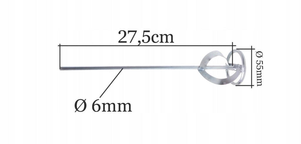 Mieszadło do farb ocynkowane 55x275mm