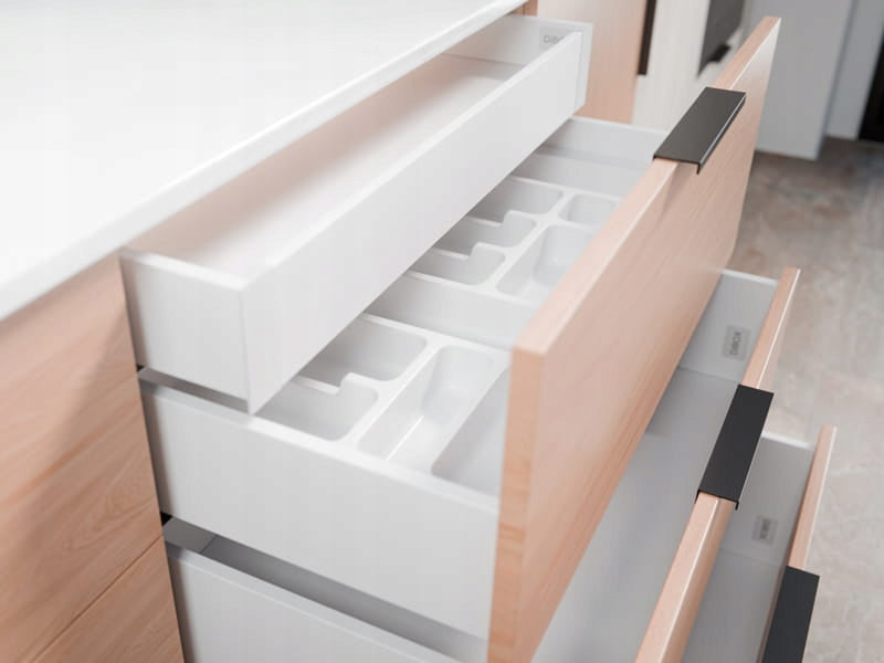 Aqbau front szuflady wewnętrznej system mebli DiBOX kolor biały 134mm