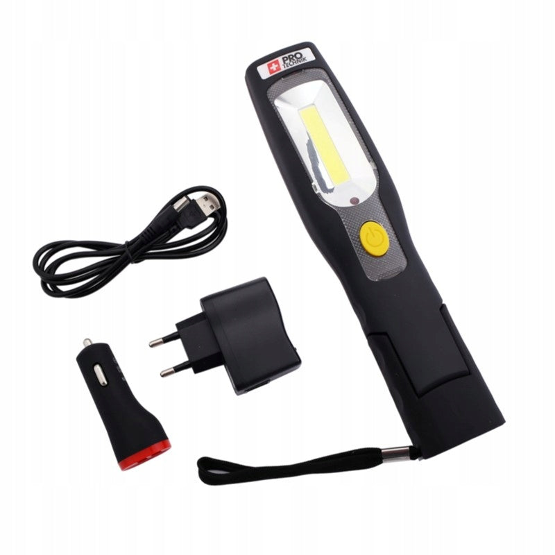 Aqbau lampa warsztatowa 3W COB + 6 LED akumulatorowa bezprzewodowa latarka