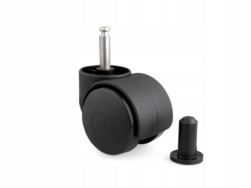 Kółko obrotowe gumowane meblowe z bolcem 50 mm do fotela mocne 1 sztuka