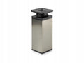 4x nóżka meblowa z aluminium KWADRATOWA z regulacją 4x4/H-12cm inox/czarny