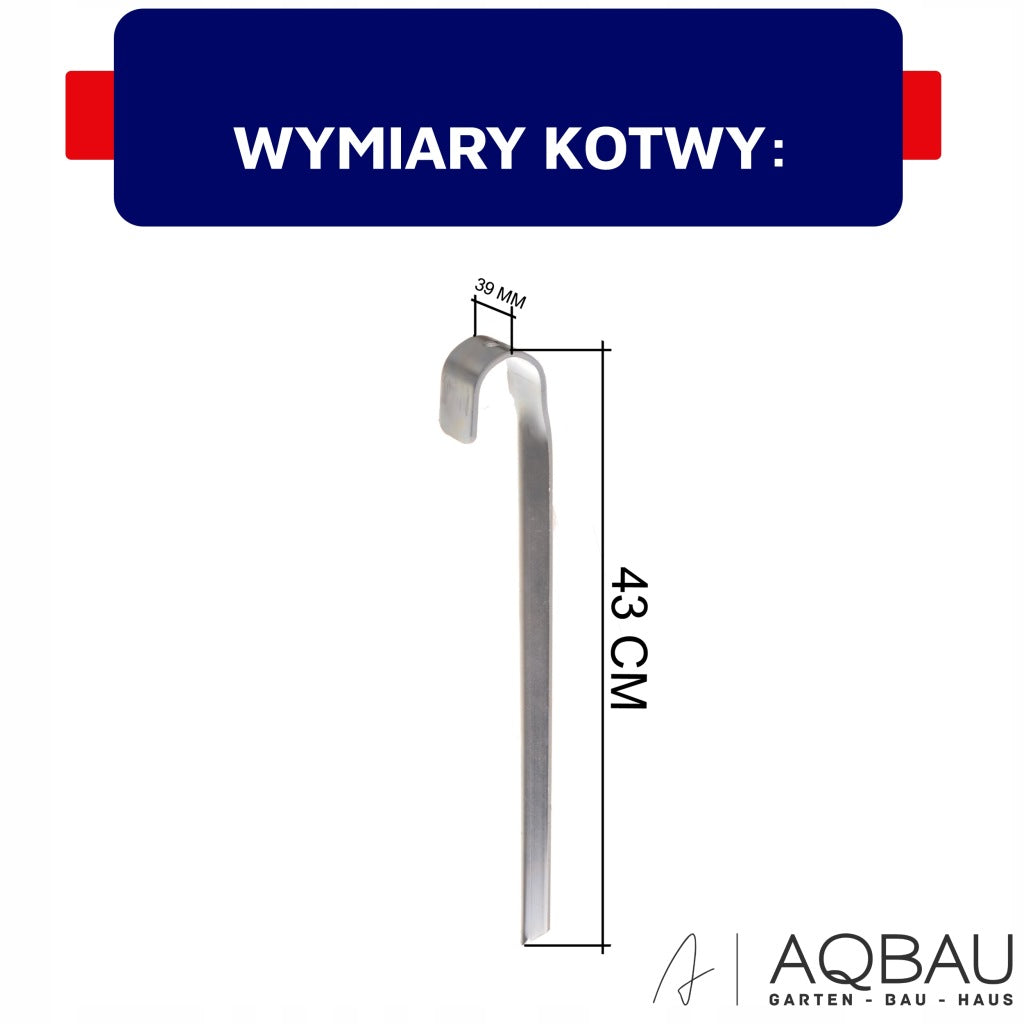Aqbau Kotwa Szpic Śledź Hak do mocowań Trampoliny mocny metal trampolina
