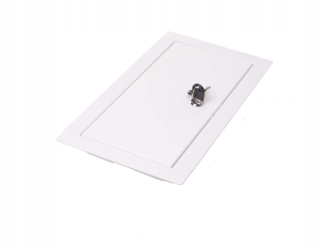 DRZWICZKI REWIZYJNE BIAŁE METALOWE NA KLUCZYK 30x60cm