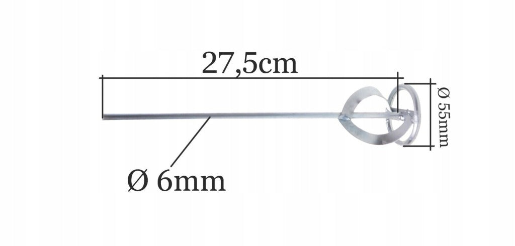 Zestaw mieszadeł do farb ocynkowanych 55,80,100mm