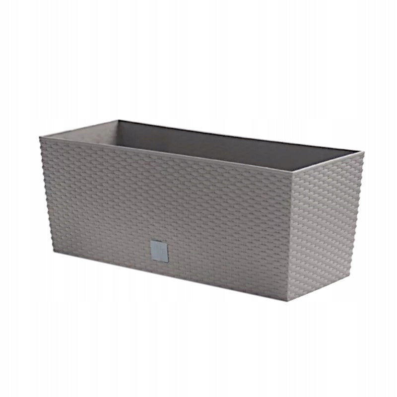 Doniczka RatoCase 51x19x18cm jasna mocca donica rattan +system nawodnienia