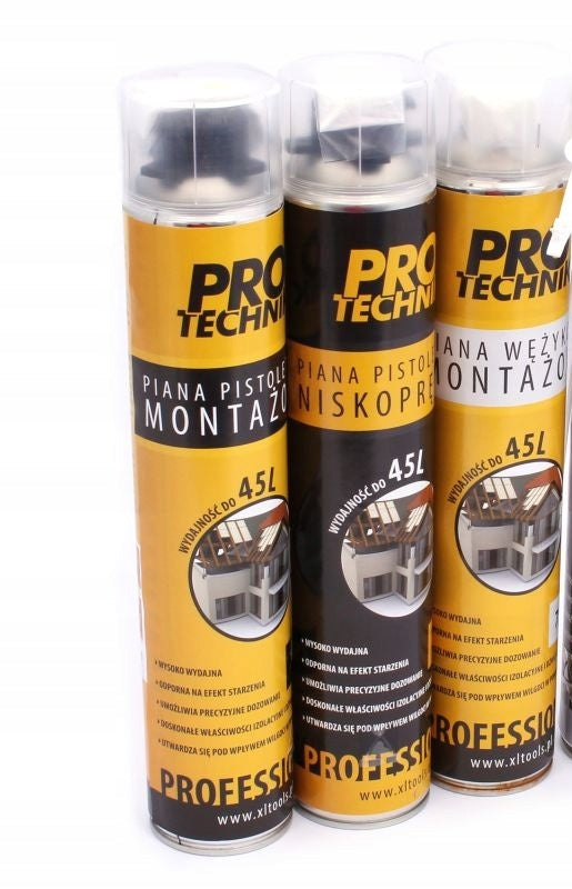 Aqbau piana pistoletowa montażowa niskoprężna 750ml pianka budowlana mocna