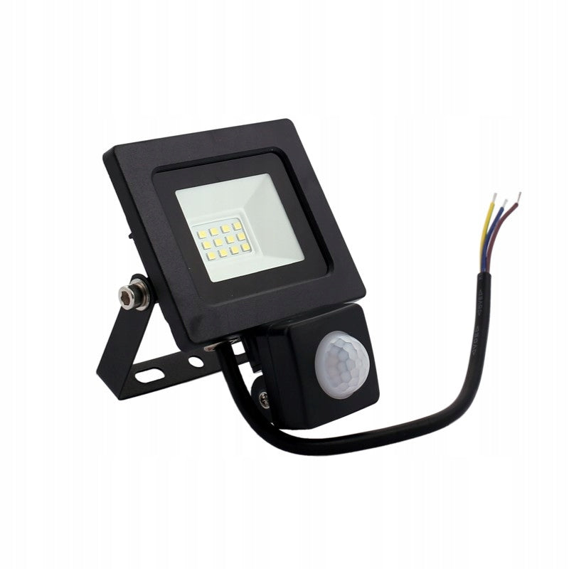 Aqbau naświetlacz LED SLIM 10W z czujnikiem ruchu i zmierzchu na ścianę mur