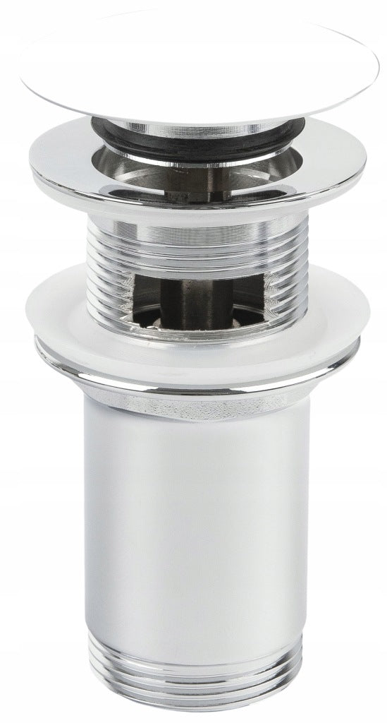 Aqbau korek spustowy klik-klak duży 5/4″ tuleja i przelew ceramika biały