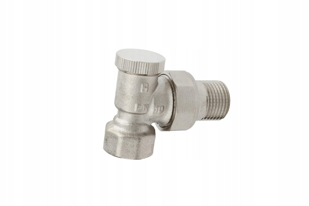 Aqbau Zawór grzejnikowy odcinający kątowy 1/2″