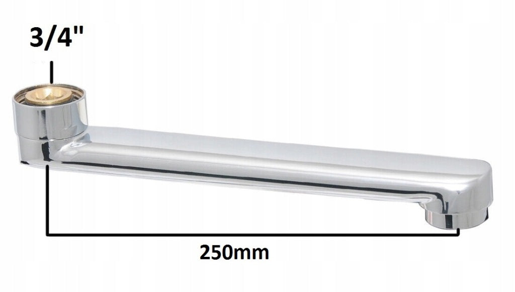 Wylewka do baterii kuchenna umywalkowa 3/4" 250mm