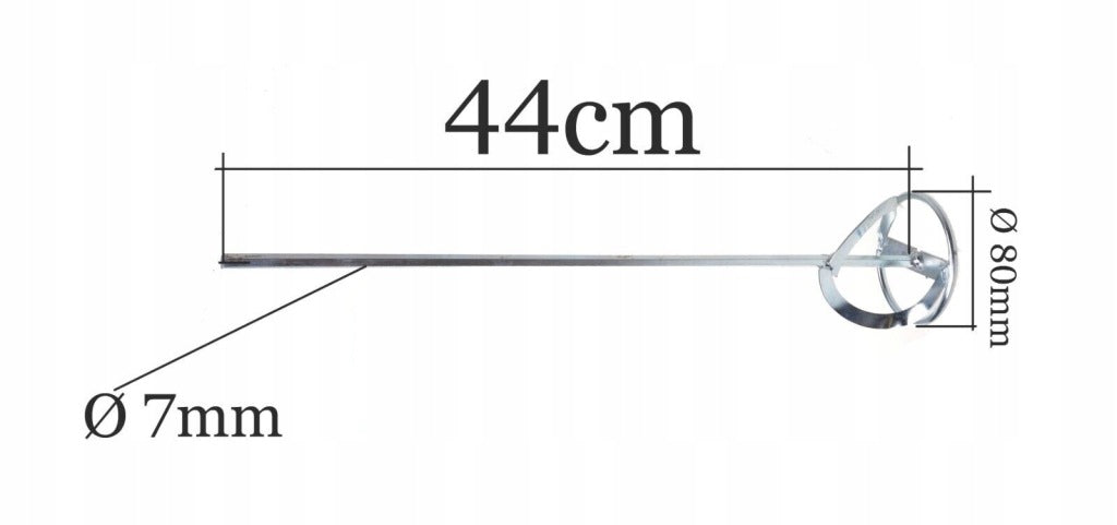 Mieszadło do farb ocynkowane 80x440mm