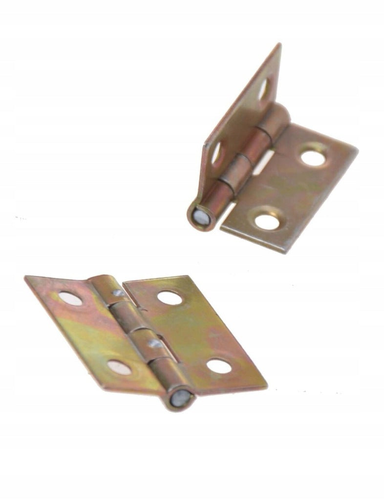 Zawias splatany 25 x 25mm meblowy skrzyniowy budowlany ocynk złoty 50 szt