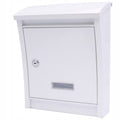 Aqbau skrzynka na listy DALMATIA biała 25x32x8-12cm stalowa kompaktowa