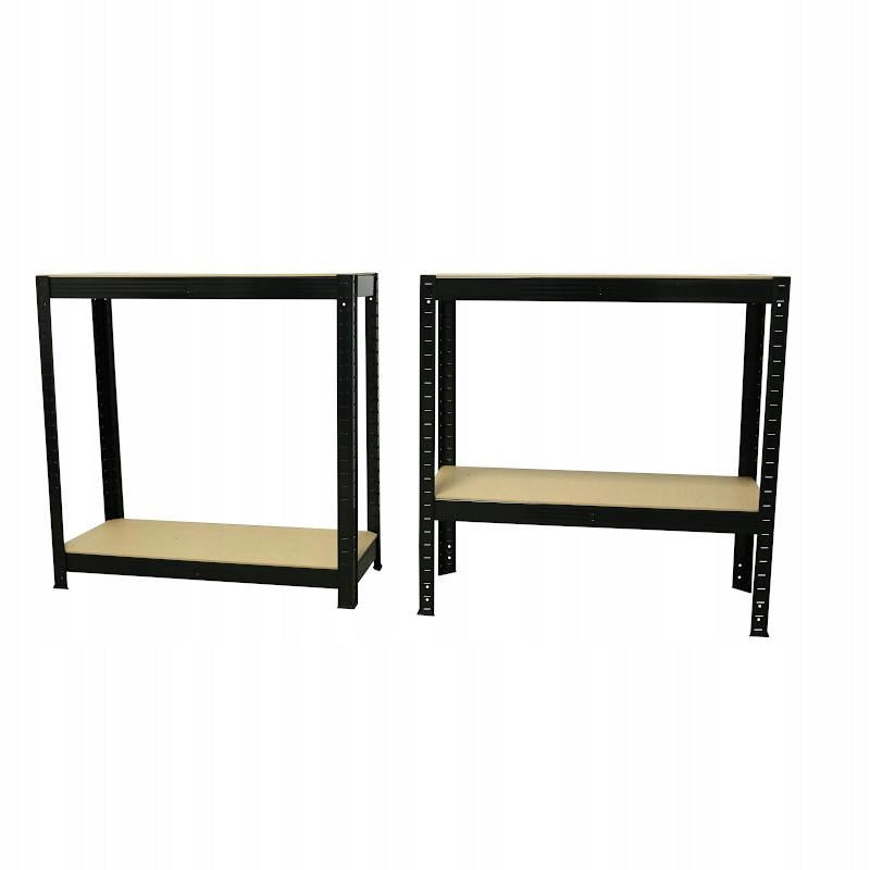 Regał garażowy 150x75x30cm 4 półki x150kg METALOWY mocny magazynowy MDF