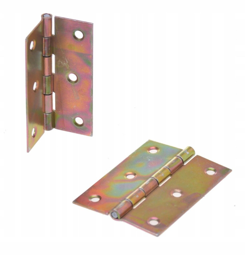 Zawias splatany 80 x 60mm meblowy budowlany skrzyniowy ocynk złoty 10 szt