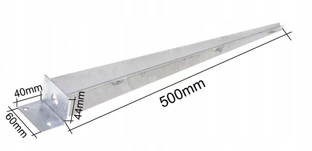 Podstawa słupa kotwa wbijana pod altanę taras L 40 x 500 mm zestaw 12szt