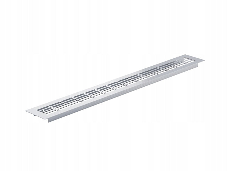 Kratka wentylacyjna z aluminium meblowa 480x60mm gruba wentylacja Chrom mat