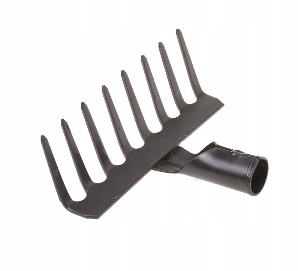 Grabie metalowe solidne czarne 8 zębów