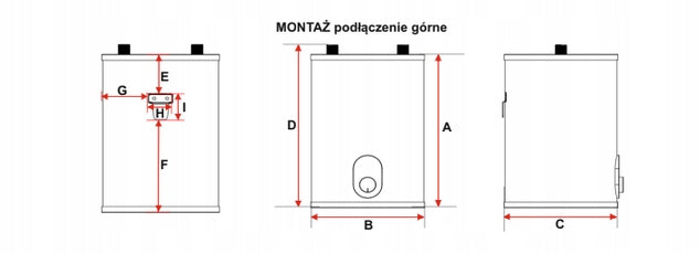 Ogrzewacz wody elektryczny bojler podgrzewacz podumywalkowy zasil górne 20L