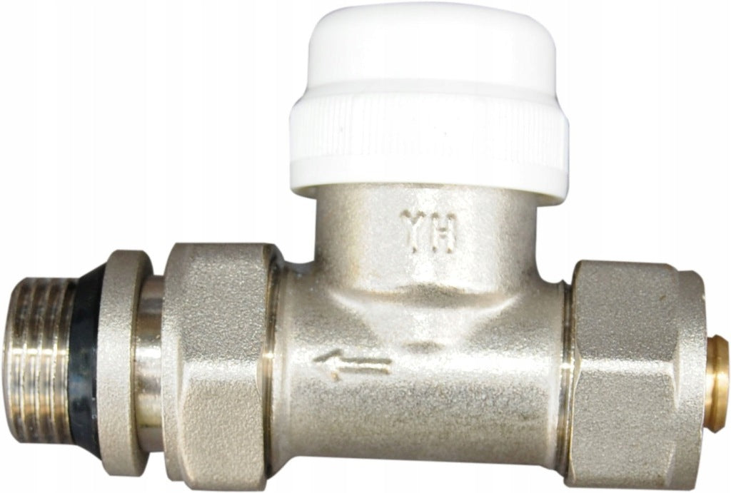 Aqbau zawór termostatyczny prosty do PEX 1/2″ x 16 z nastawą wstępną