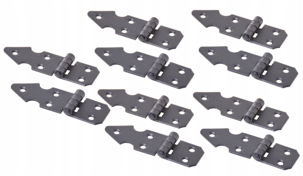 Zawias budowlany skrzyniowy meblowy antyk ozdobny czarny 25x75mm (10szt)