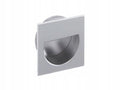 Kwadratowy uchwyt wpuszczany do mebli 45x45mm meblowy metalowy ALUMINIUM
