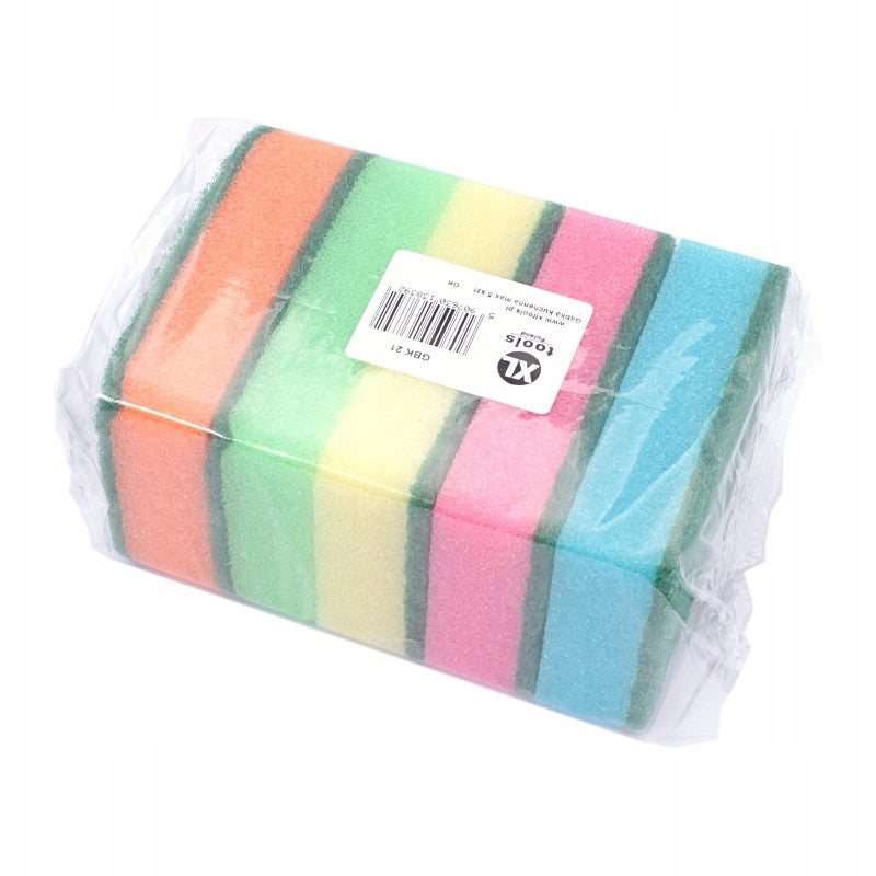 Gąbka kuchenna gruba MAXI 5szt ZMYWAK mocne kolorowe