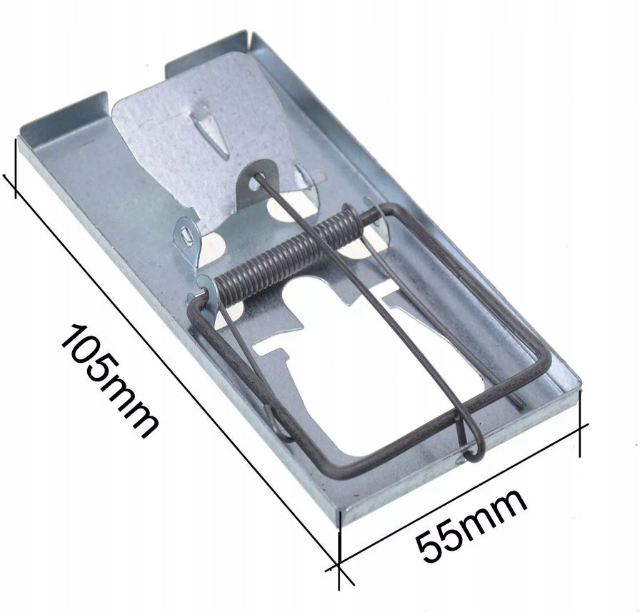 Łapka pułapka na myszy metalowa 105x55mm