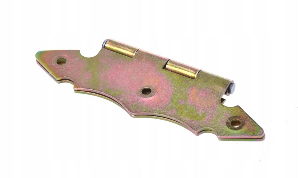 Zawias budowlany meblowy skrzyniowy retro ozdobny żółty ocynk 130 x 80mm