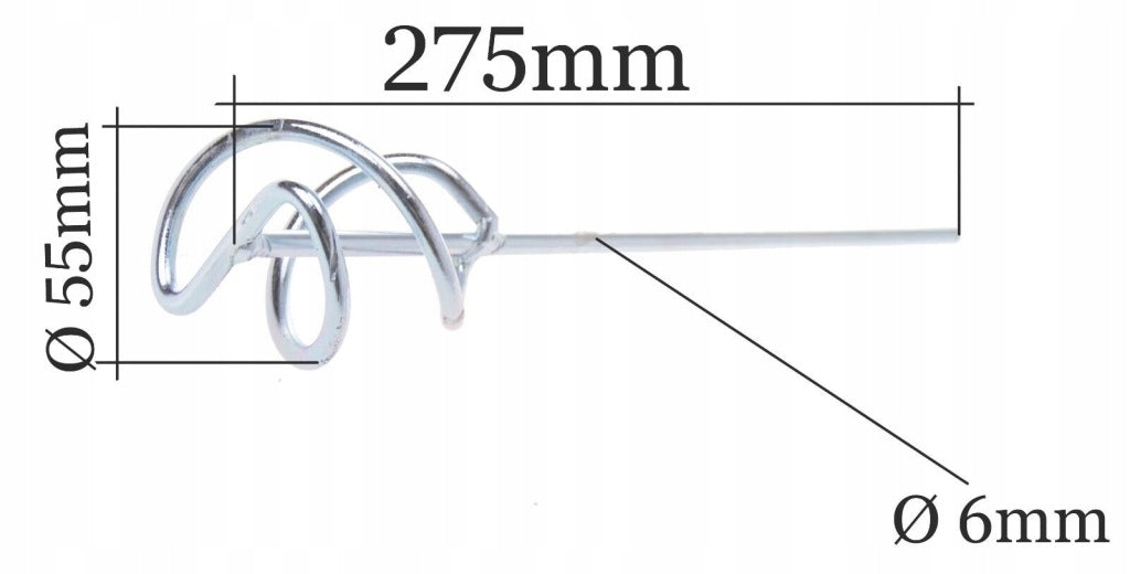 Mieszadło do zapraw 55x275mm ocynkowane