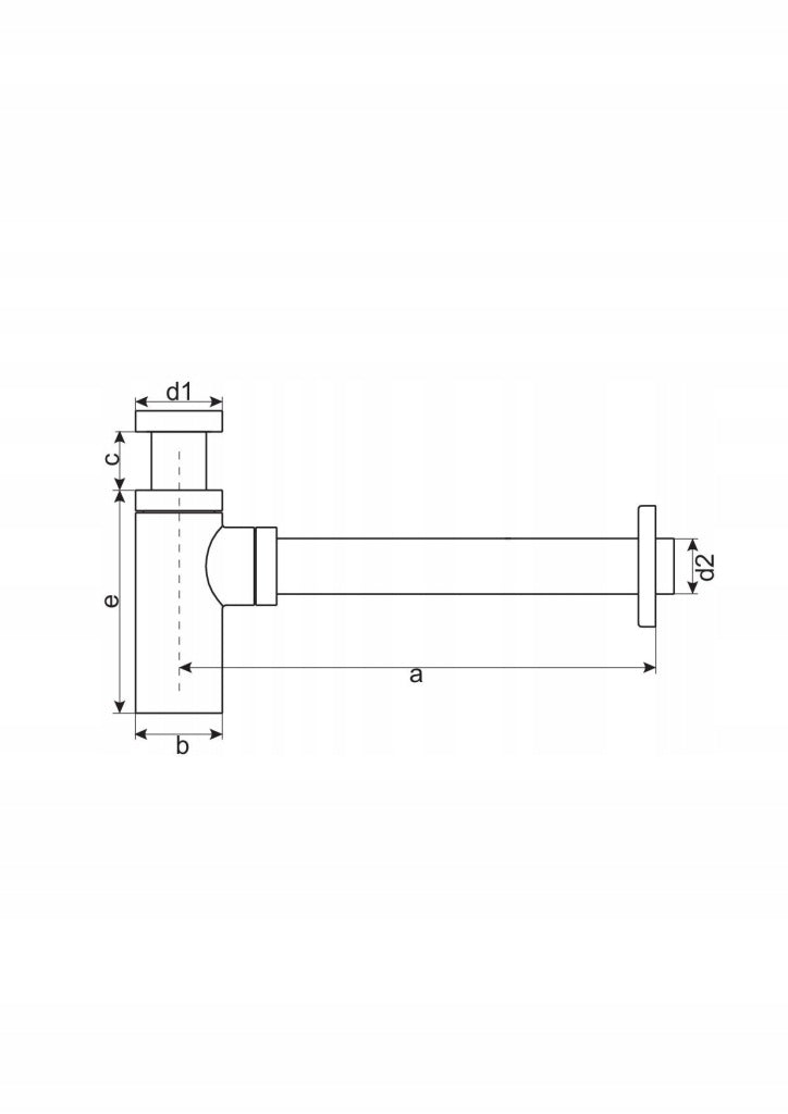 Aqbau Półsyfon umywalkowy rurowy chrom G 5/4″x32mm Regulowana rura z rozetą