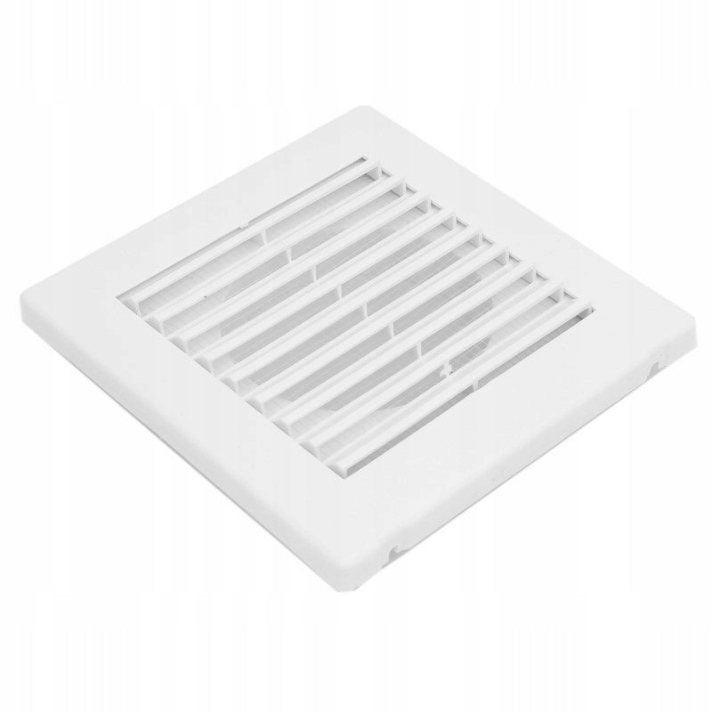 Kratka wentylacyjna 14x14 na rurę, do okapu 100mm biała mocne tworzywo
