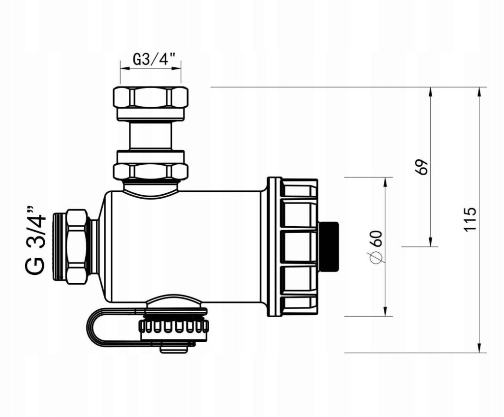 SEPARATOR MAGNETYCZNY DO KOTŁÓW CO 3/4" MOSIĘŻNY