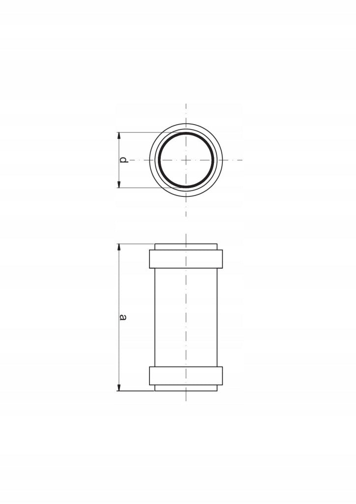 Aqbau mufa kanalizacyjna nasuwna śr 32mm łączenie rur biała