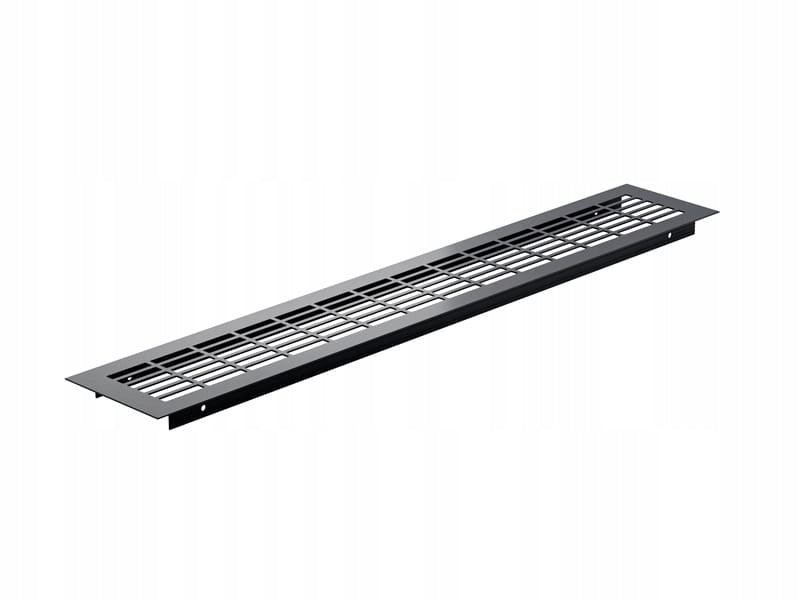 Kratka wentylacyjna z aluminium meblowa 480x80mm gruba- wentylacja czarma