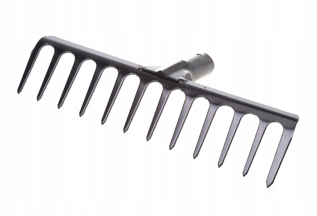 Grabie metalowe solidne czarne 12 zębów