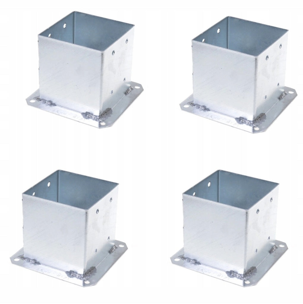 Aqbau zestaw 4szt wspornik słupka ogrodowy kotwa tuleja gruntowa 140mm stal