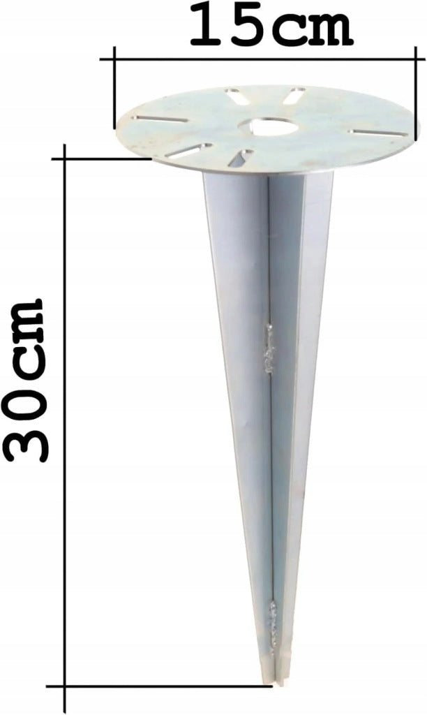 Aqbau kołek do wbijania w ziemię do lampy tuleja kotwa ocynk 2szt śr.15 cm