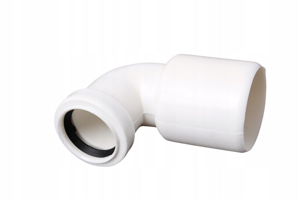 Aqbau Redukcja kanalizacyjna kątowa 32-50 mm biała instalacja kanalizacji