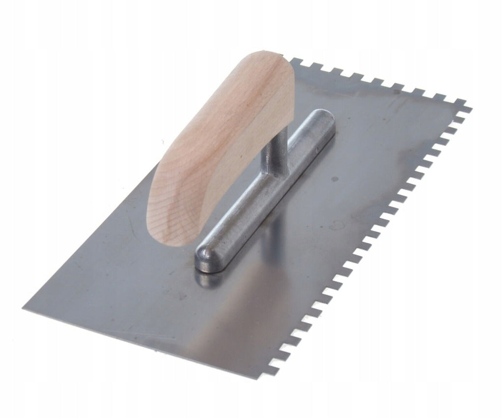 PACA NIERDZEWNA Z ZĘBAMI 6 x 6 270x130mm DREWNIANA RĄCZKA