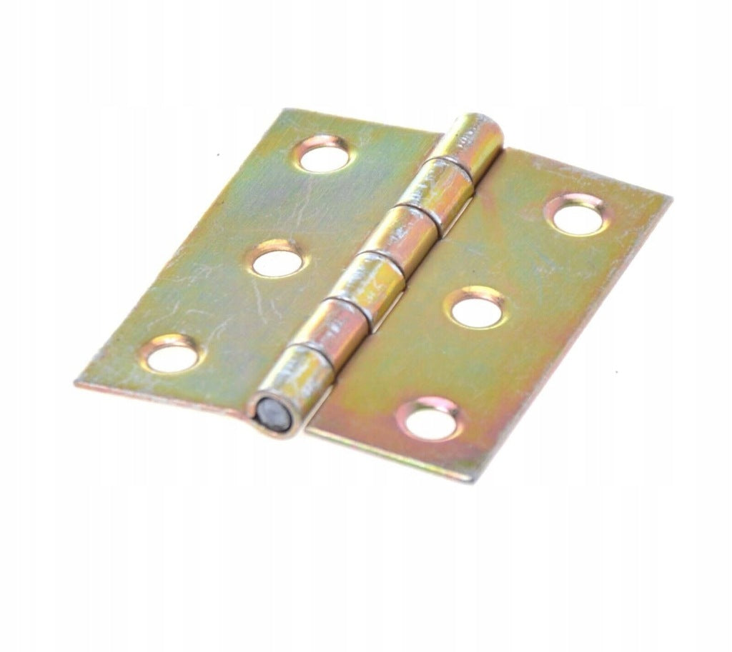 Zawiasy zawias splatany 50 x 42mm meblowy skrzyniowy ocynk złoty 20 szt