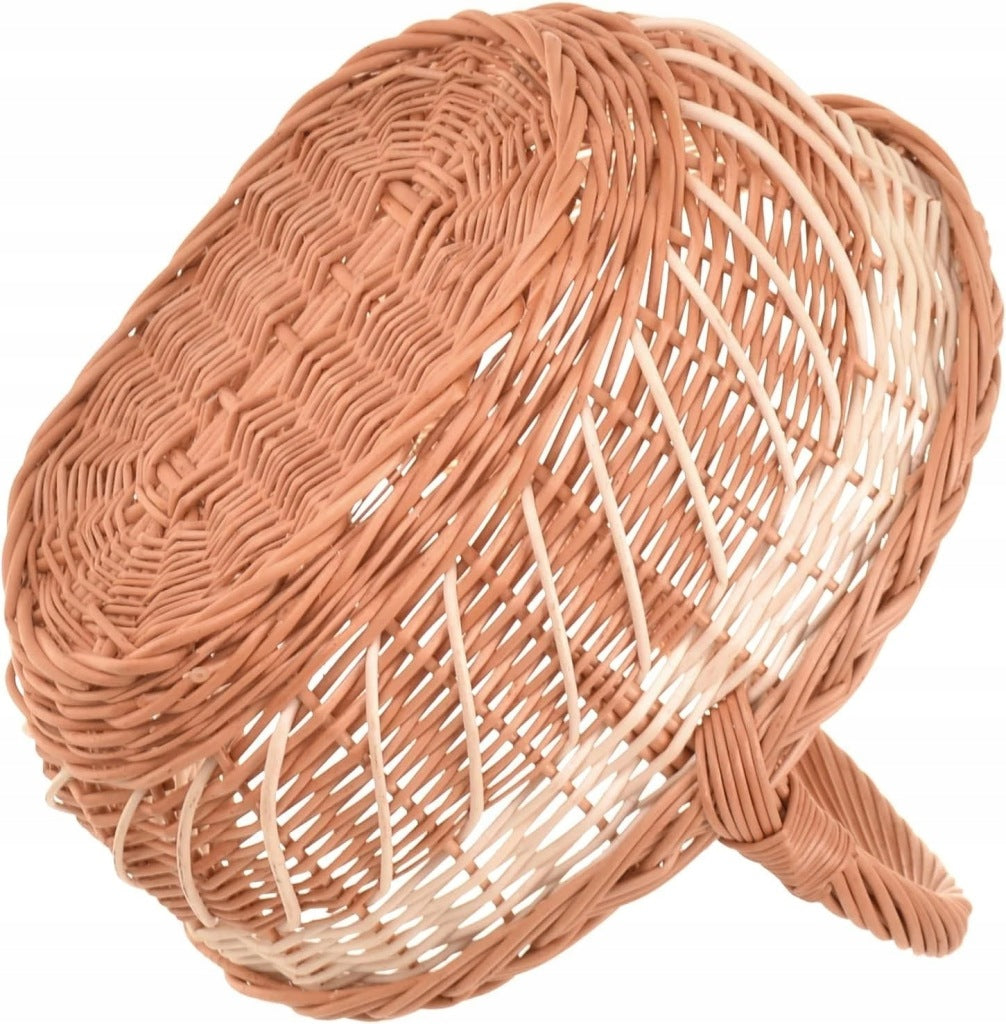 Aqbau kosz wiklinowy dwukolorowy naturalny wielkanocny koszyczek 34cm