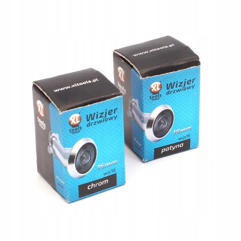 Wizjer drzwiowy 16mm szeroki kąt widzenia 200° judasz chrom do drzwi