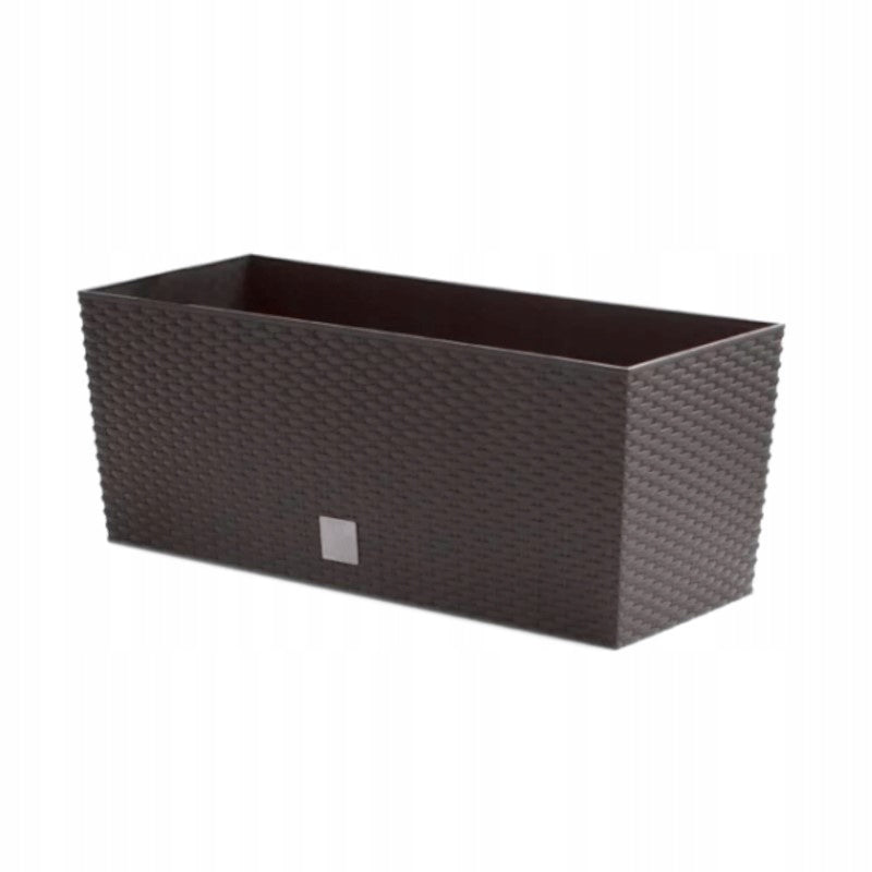 Doniczka RatoCase 51x19x18cm brąz donica rattanowa + system nawodnienia