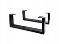 Nóżka meblowa 35 x12 cm komplet nóżek meblowych 2 szt metalowe Czarny mat
